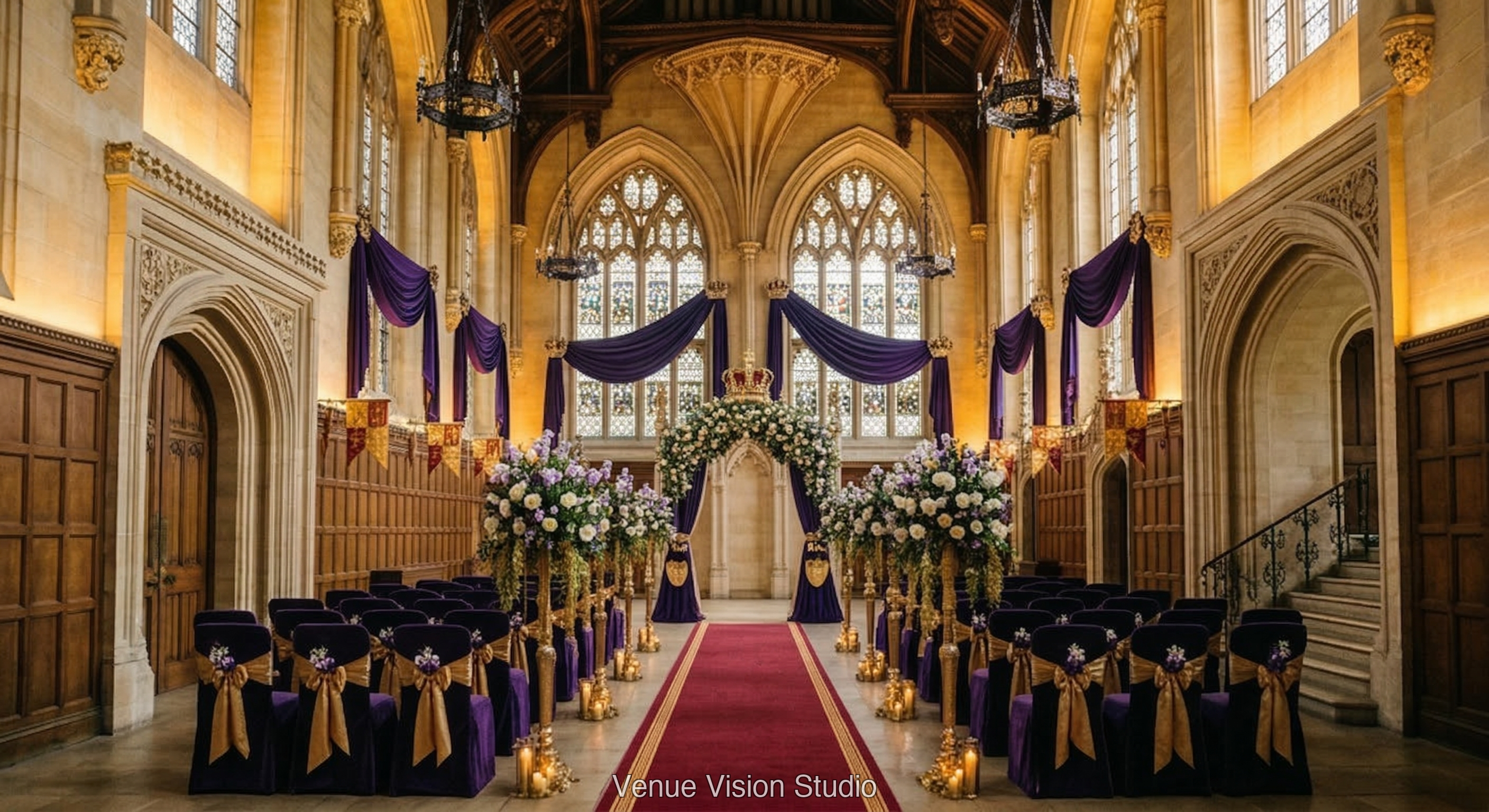 Ashstone University - themed wedding visualisation