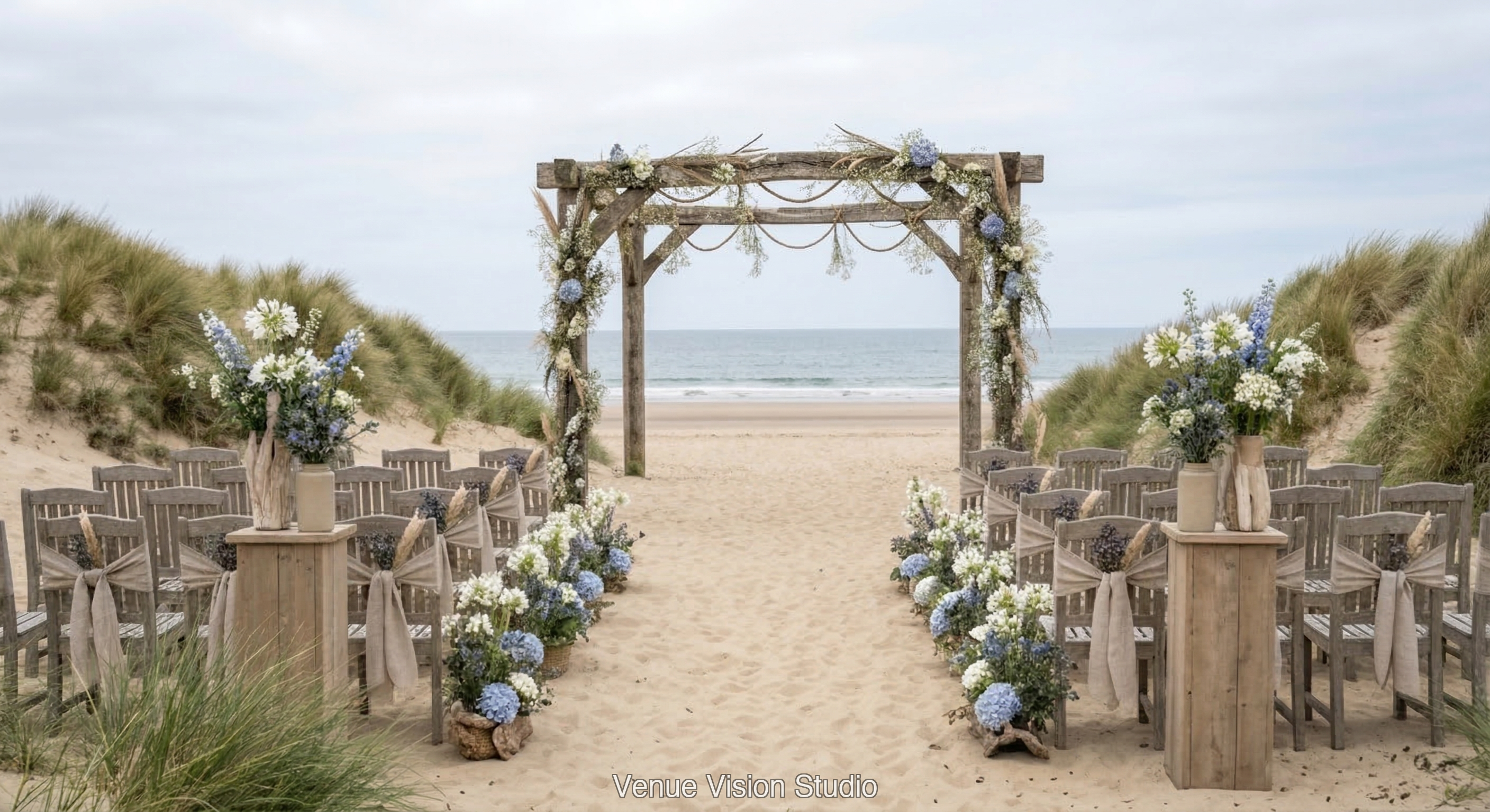Dune Crest - themed wedding visualisation