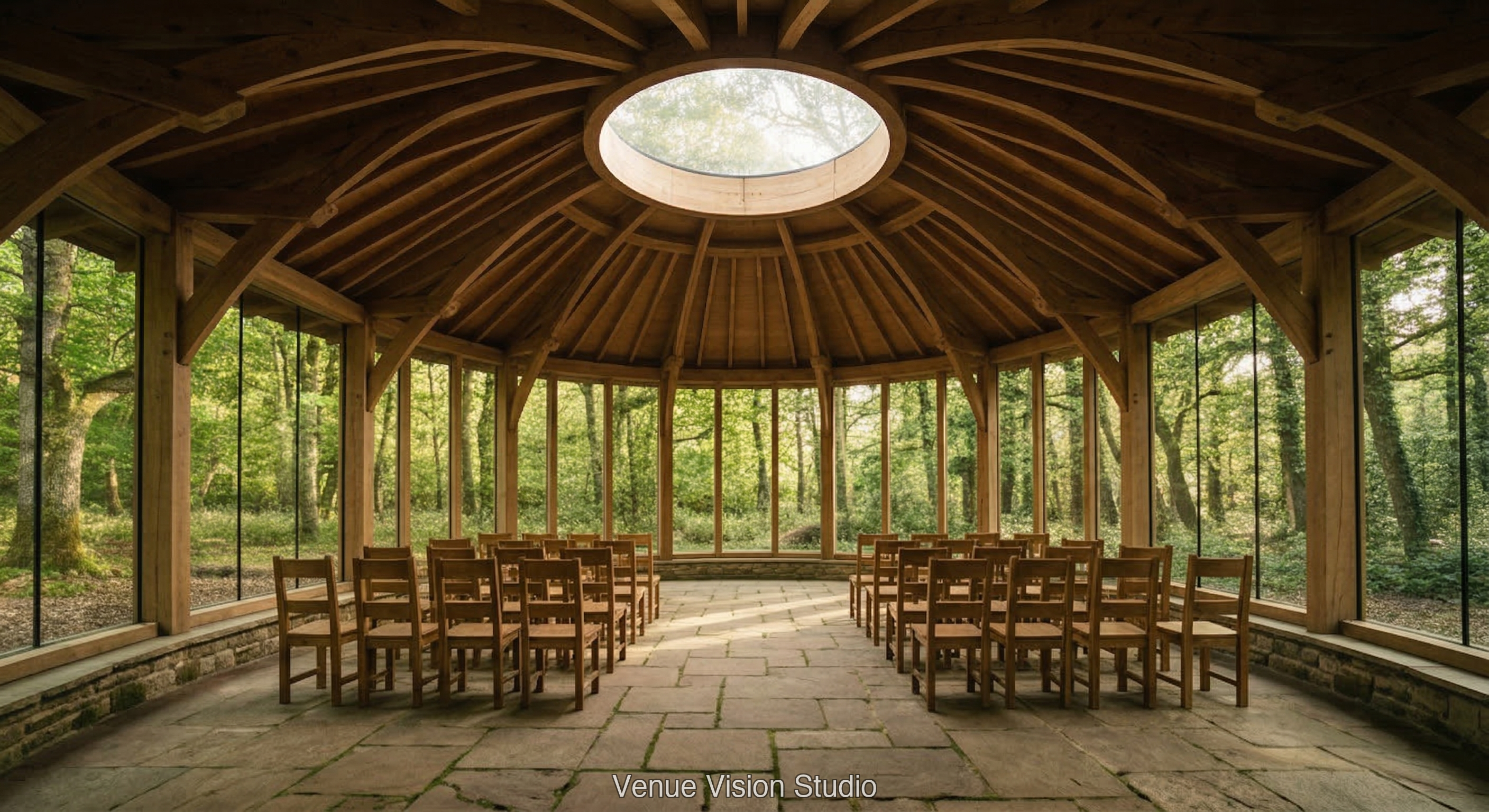 Oakmere Clearing - Ceremony Room - AI Visualisation base image