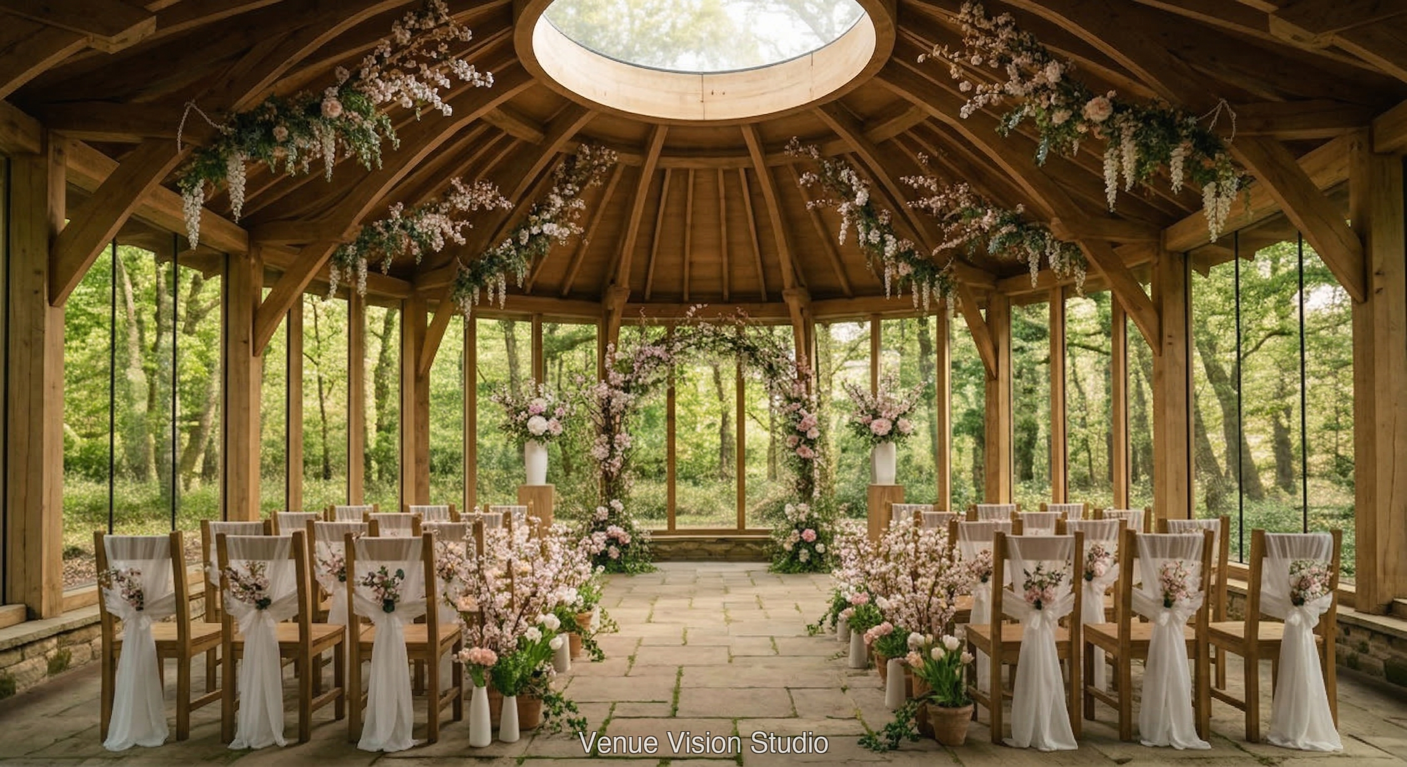 Oakmere Clearing - themed wedding visualisation