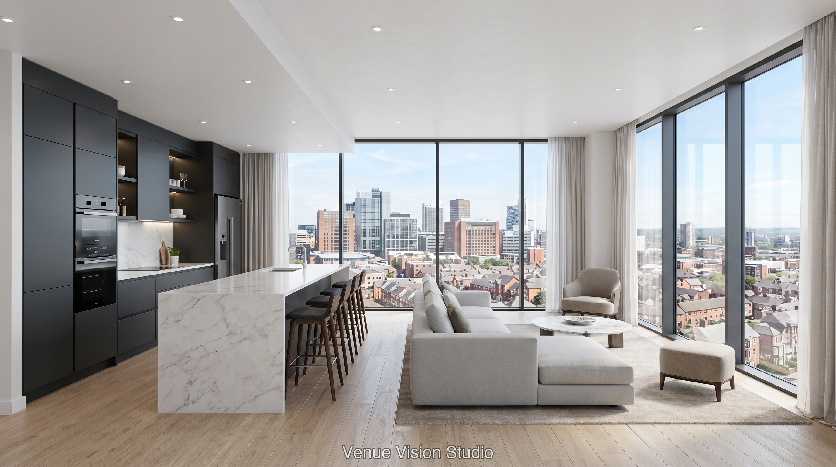 Off-plan apartment developer CGI show flat